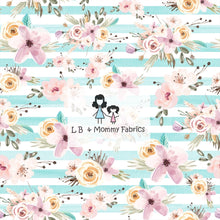 Load image into Gallery viewer, Floral on aqua stripes(UK)