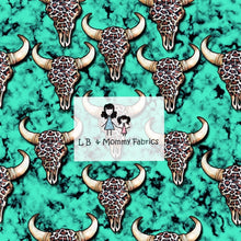 Load image into Gallery viewer, Leopard skull on turquoise (RD)