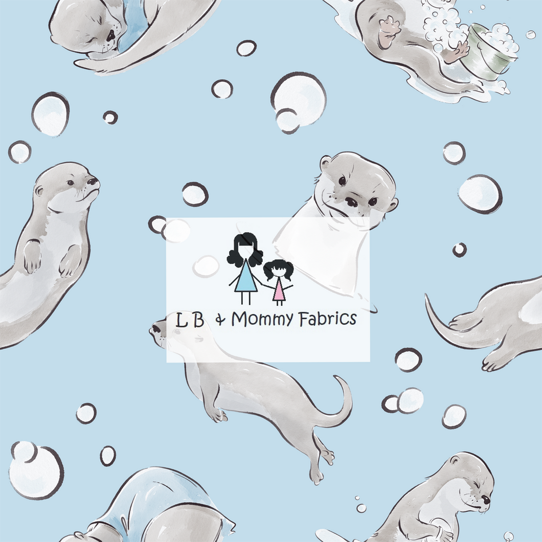Otters on blue (TM)