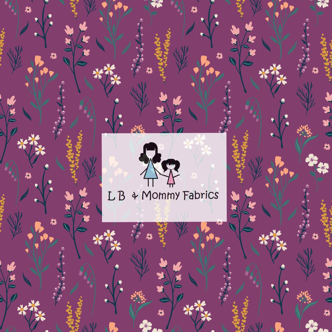 Stemmed floral purple