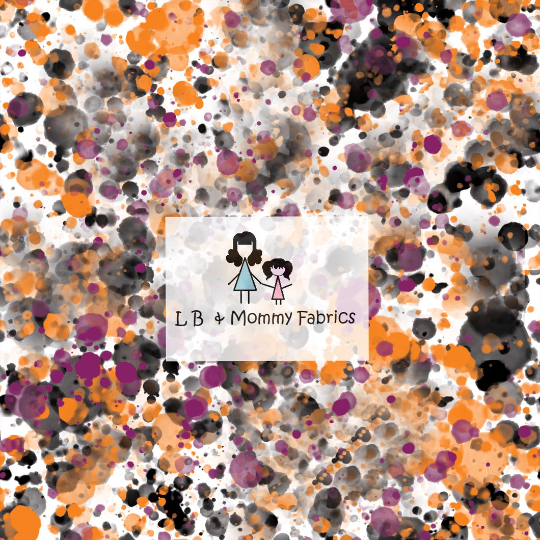 Halloween watercolor splatter (BW)