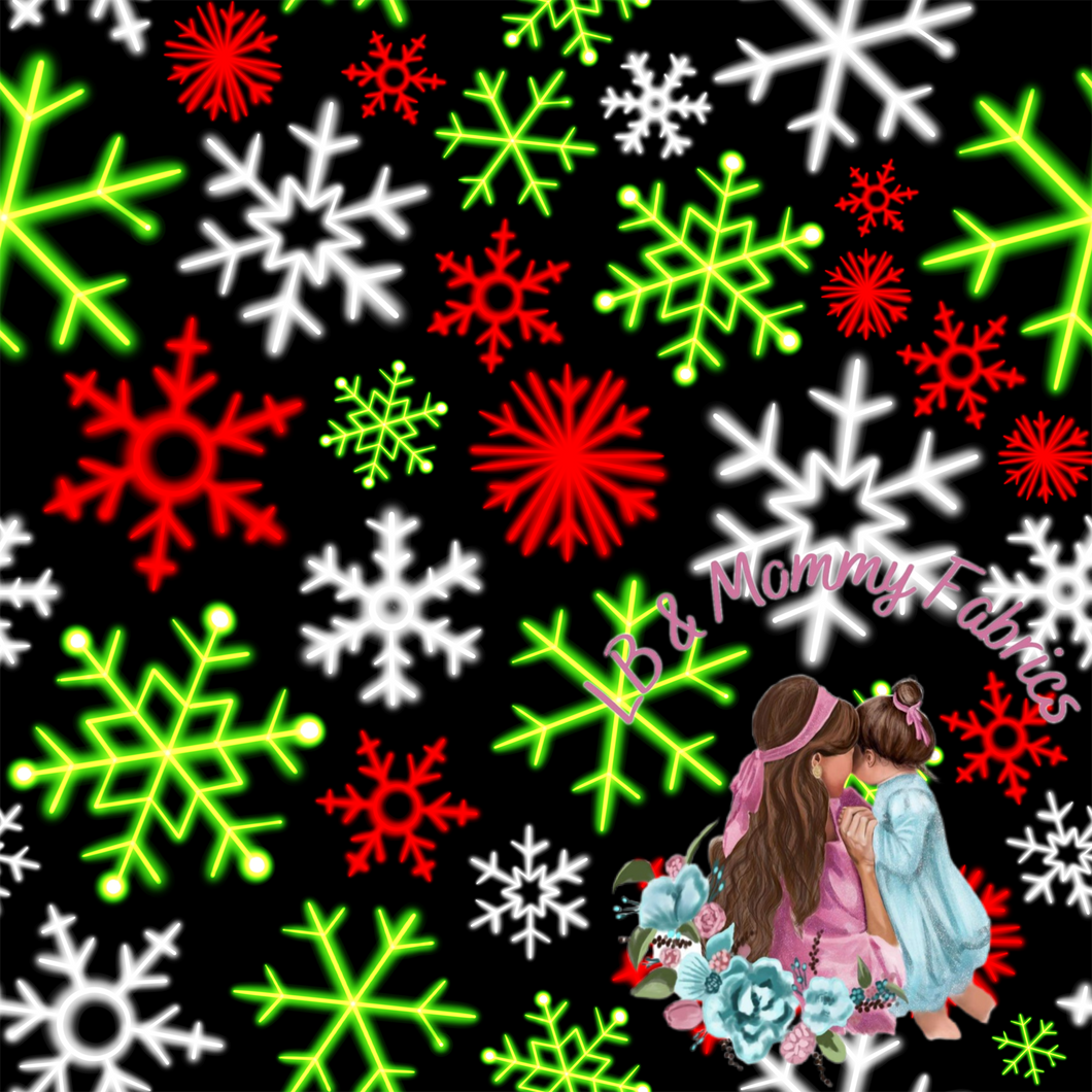 Neon stealing Christmas snowflakes(RG)