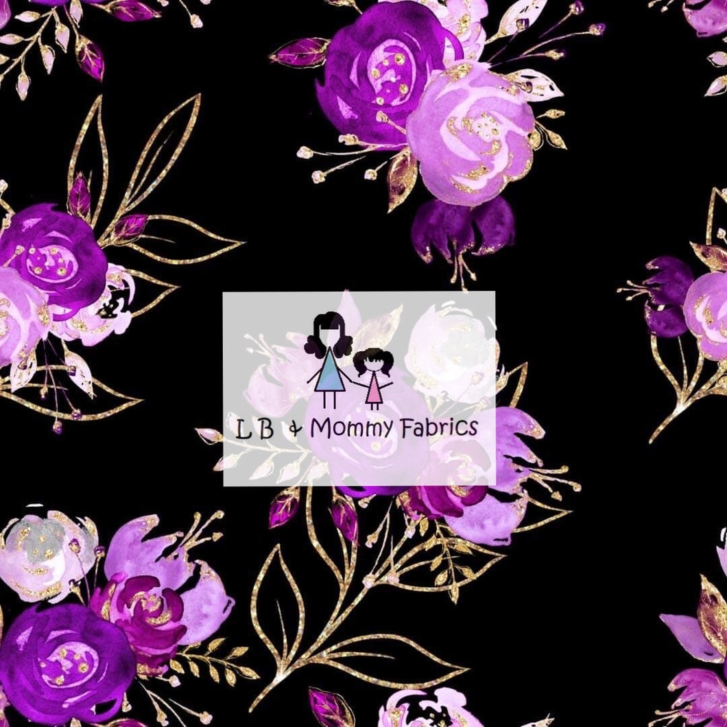 Black and purple floral(U)