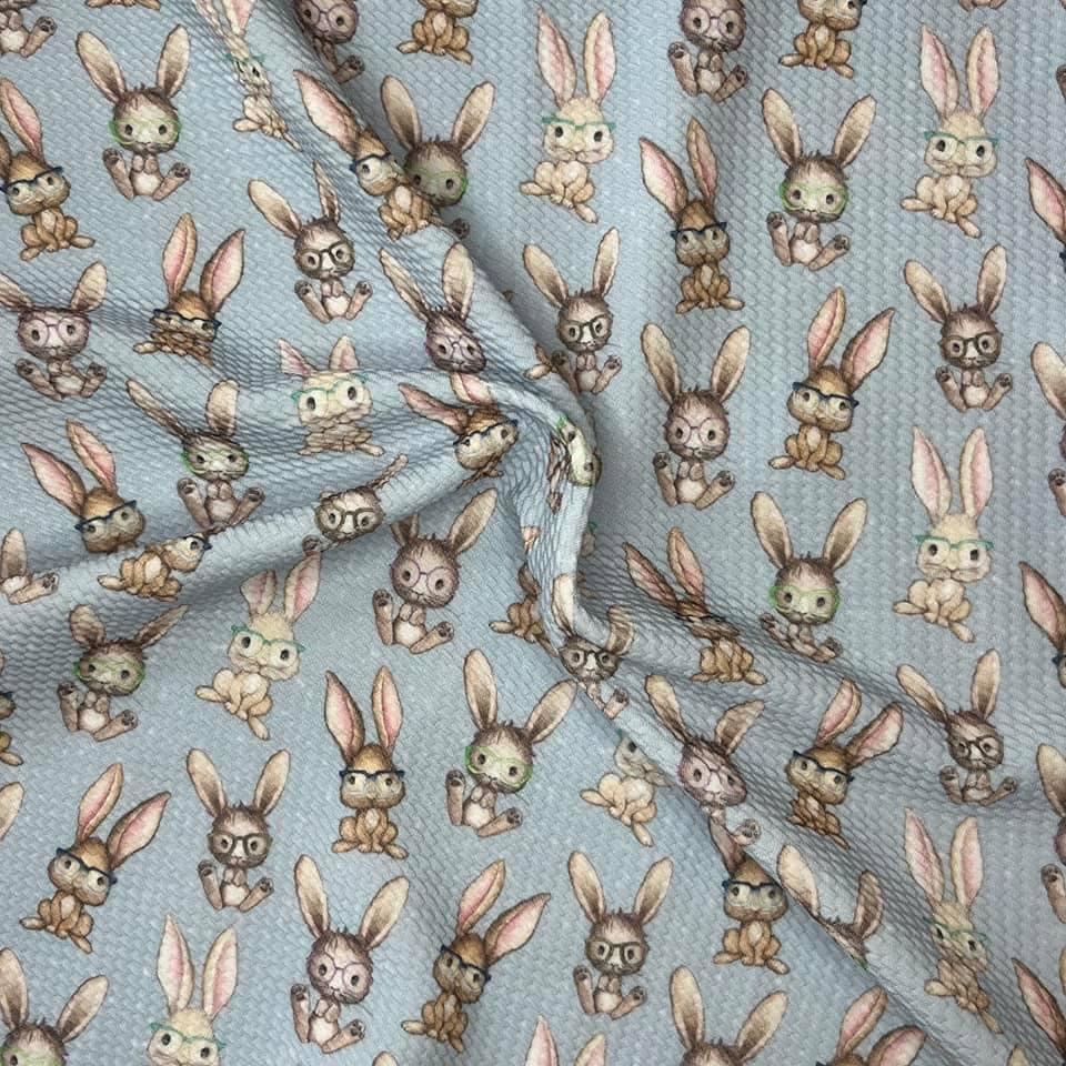 Bunny on blue