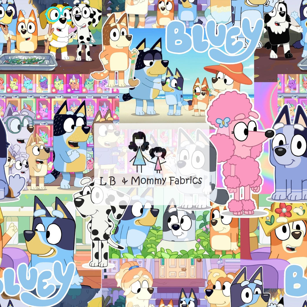 BLANKET-Blue dog Collage(U)