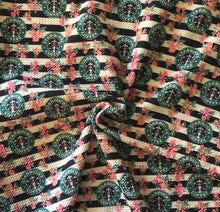 Load image into Gallery viewer, Floral Coffee on Stripes(DMC)
