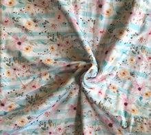 Load image into Gallery viewer, Floral on aqua stripes(UK)
