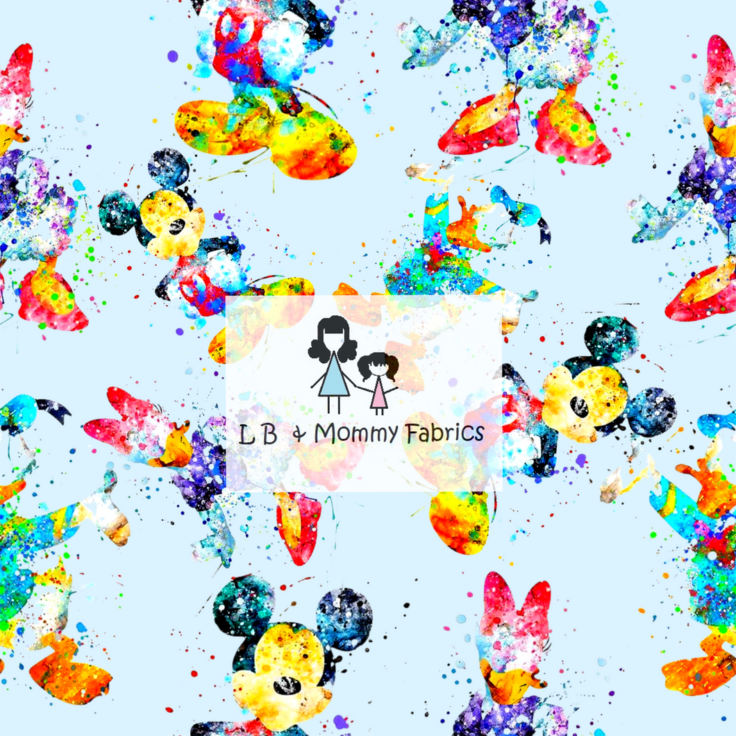 Watercolor gang on blue(CC)