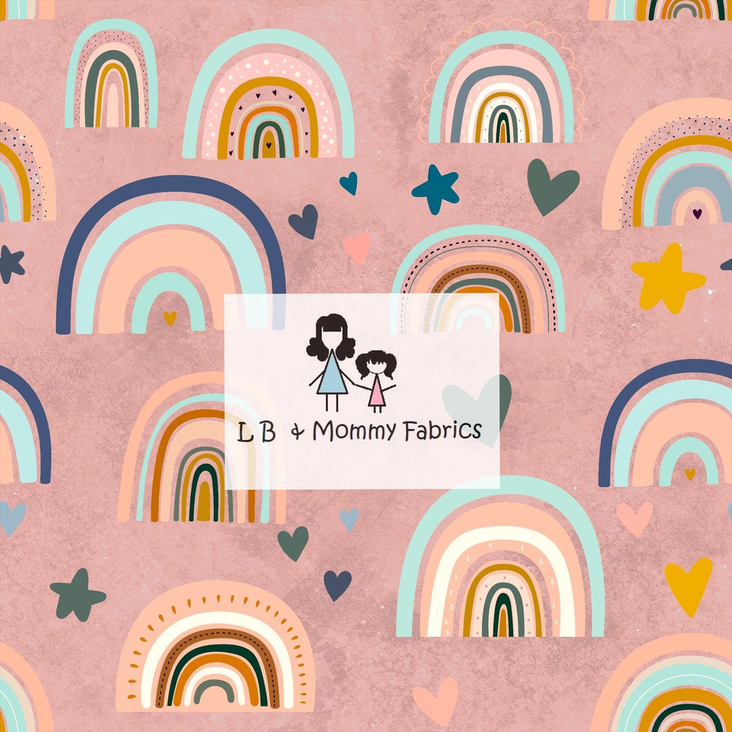 BLANKET-Mauve rainbows (WT)