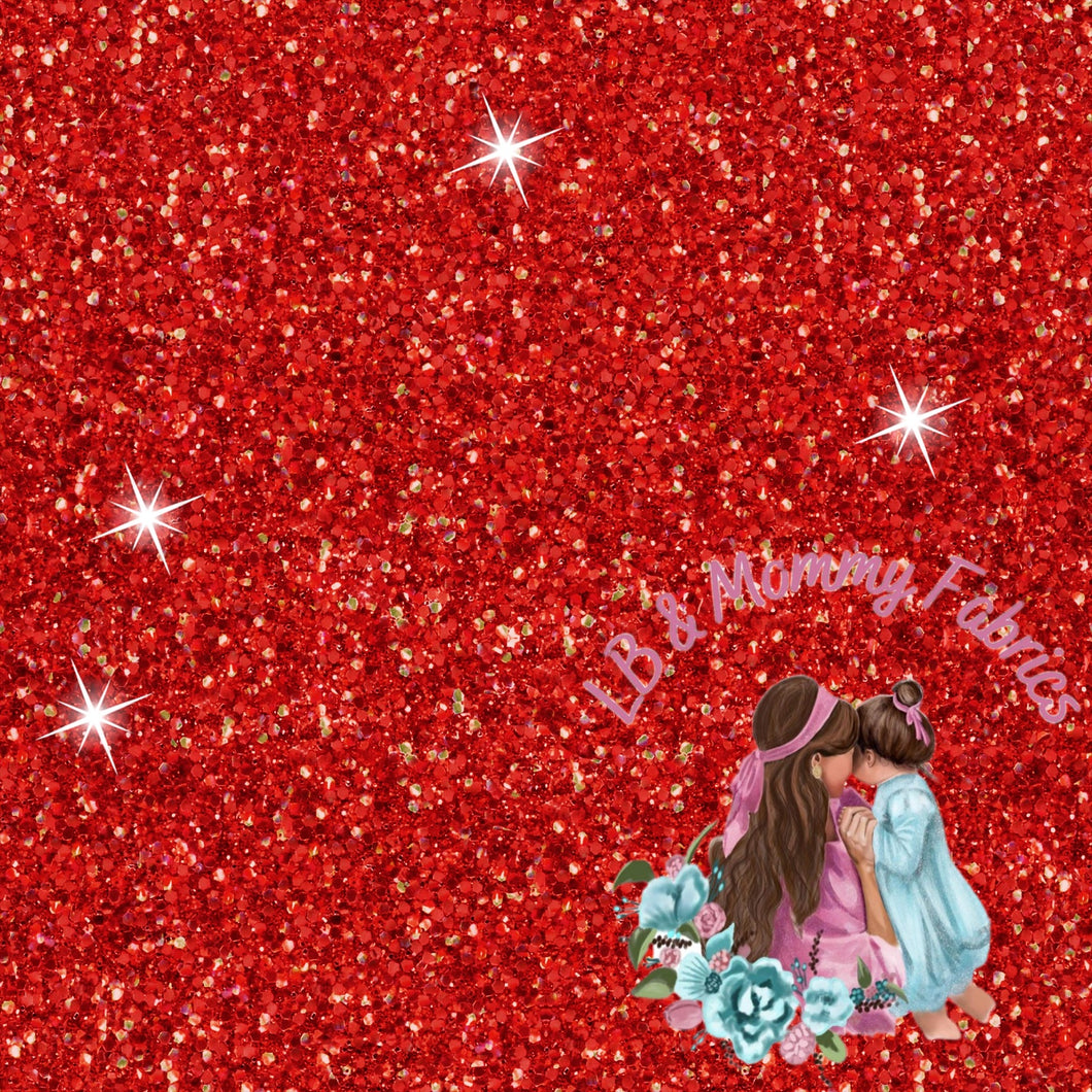 Christmas red glitter