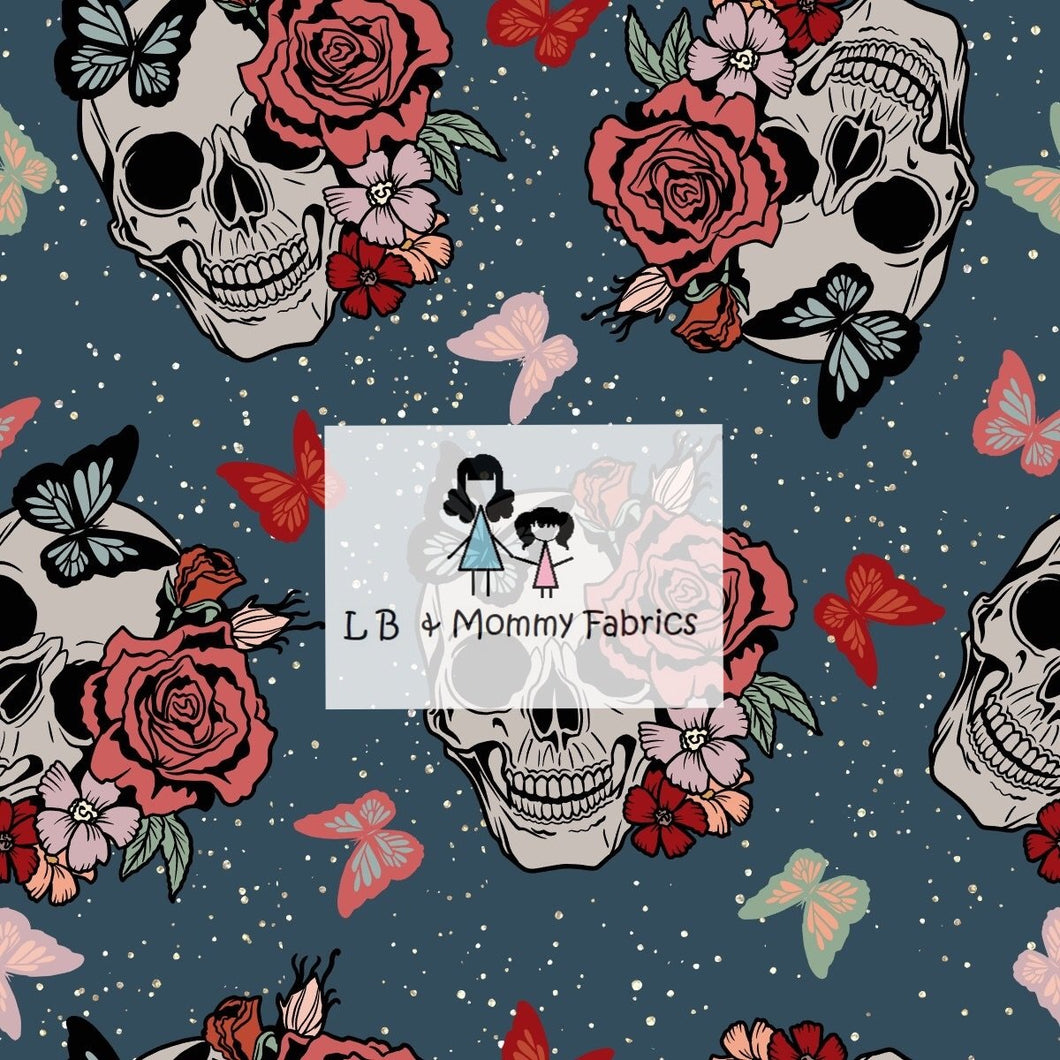 BLANKET-Floral Skulls (SWT)