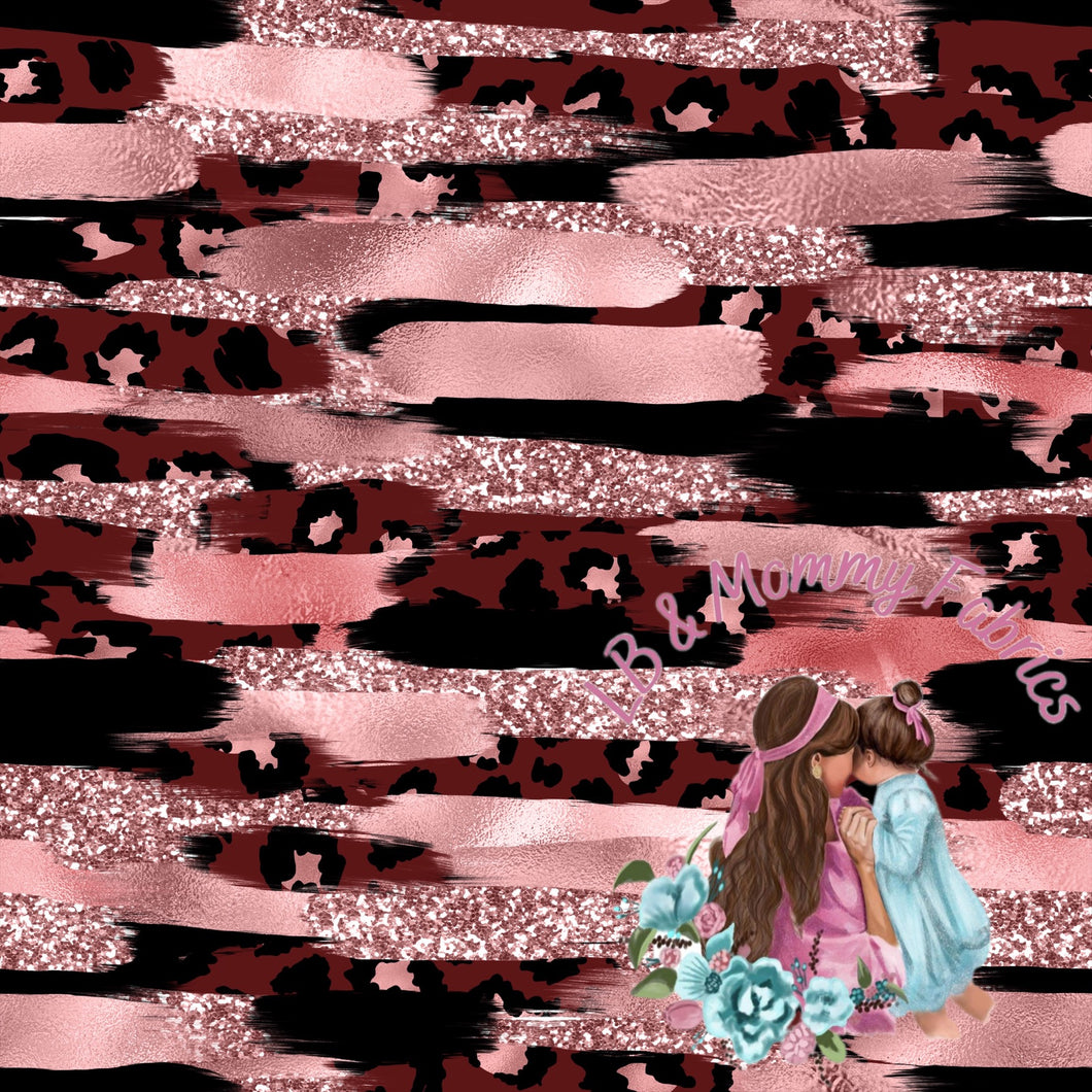 Heart shaped leopard brushstrokes(Mood)