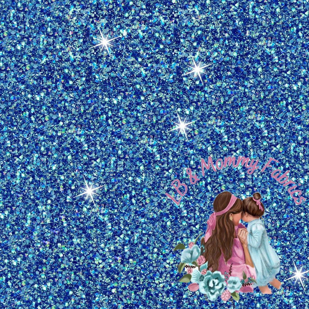 Frozen blue glitter