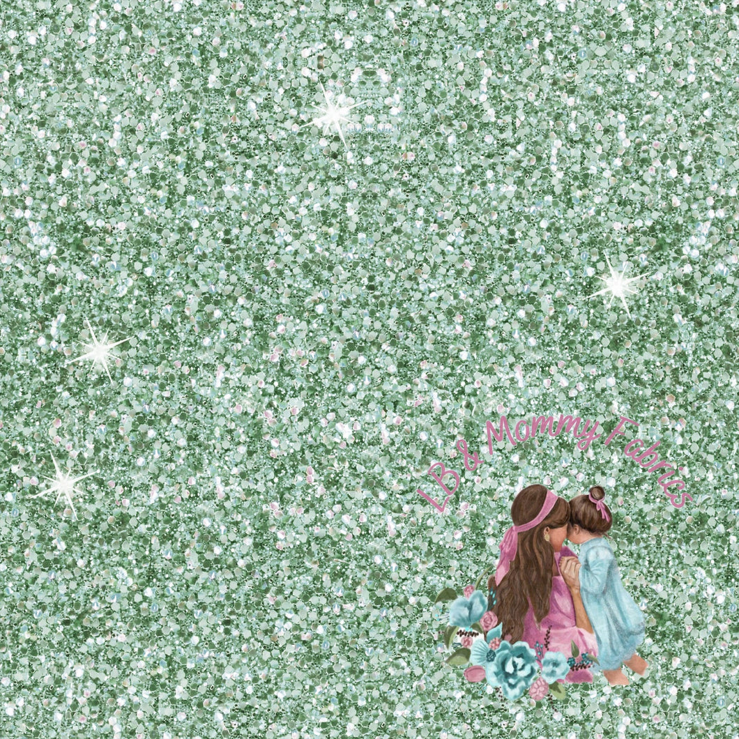 Dark sage green Glitter