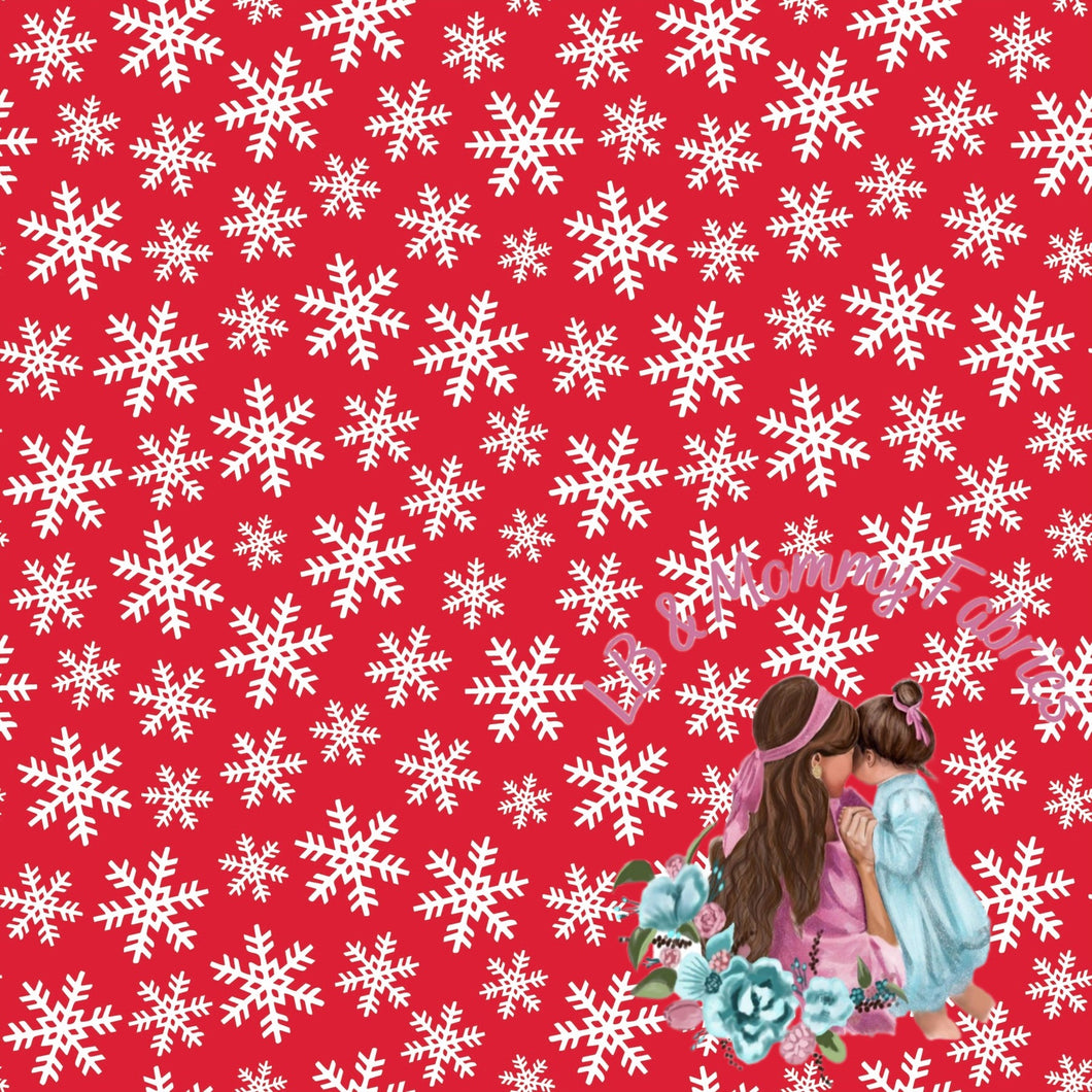 Snowflakes on Red