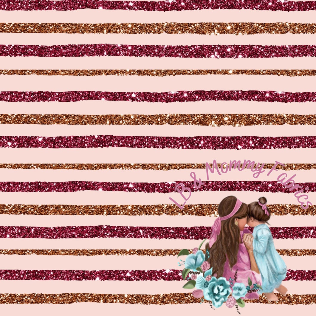 Pink Glitter stripes(SWT)