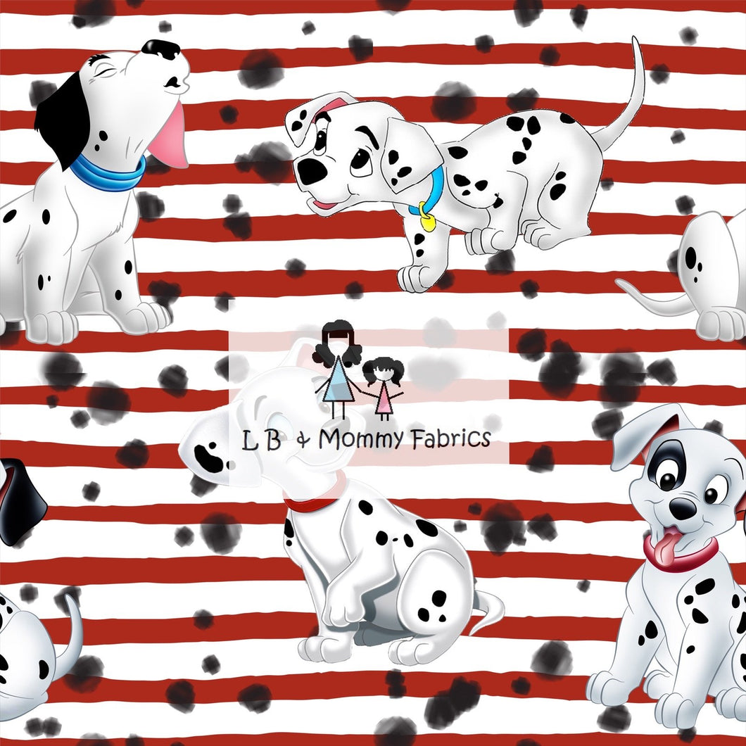 BLANKET-Spotted dog on stripes(PG)