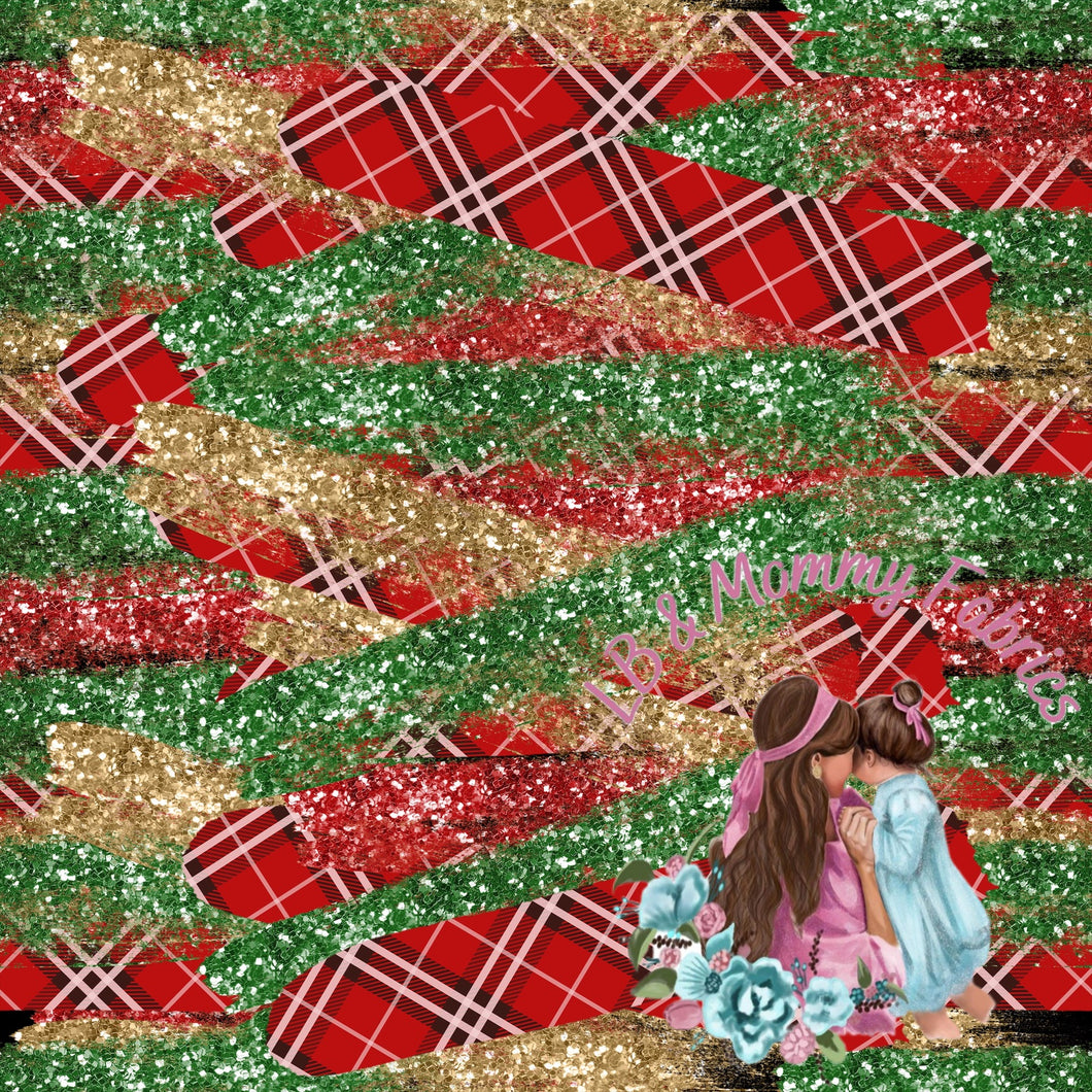 Glitter and Plaid Brushstrokes(PM)