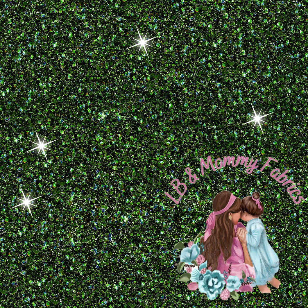 Christmas green glitter